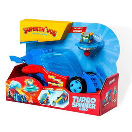 Magic Box Superthings Kazoom Power Vehiculo Turbo Spinner Hero Figura 23x19x8 cm