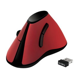 LogiLink Ratón Ergonómico Vertical 2.4 GHz Rojo