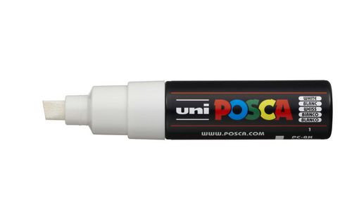 Posca Marcador PC-8K Blanco Punta Biselada 8 mm Posca Marcador PC-8K Blanco Punta Biselada 8 mm
