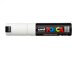POSCA Marcador PC-8K No Permanente Punta Biselada 8.0 mm Blanco