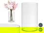 Giftdecor Jarrón Aparenza Cilíndrico de Acrílico, Transparente, 15x25 cm, Decoración de Mesa (Set de 12)