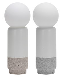 DKD Home Decor Lámpara de sobremesa de cerámica y cristal BICOLOR G9