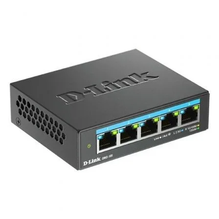 D-Link Switch DMS-105 Multigigabit 5 Puertos 2.5G RJ-45 10/100/1000 sin gestión Plug & Play
