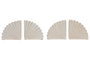 DKD Home Decor Set de 2 Sujetalibros de Cemento 30x7,5x15 cm Surtido