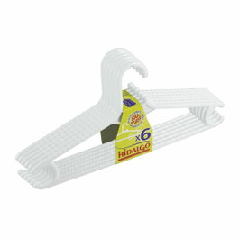 Hidalgo Perchas de doble grosor antideslizantes, 6 unidades, Blanco