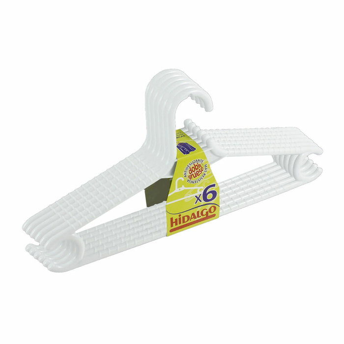 Hidalgo Perchas de doble grosor color blanco, 6 uds Hidalgo Perchas de doble grosor color blanco, 6 uds