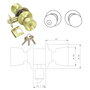TESA Pomo Serie Tulipa 3502-UO-LM 60/70 Latón Mate