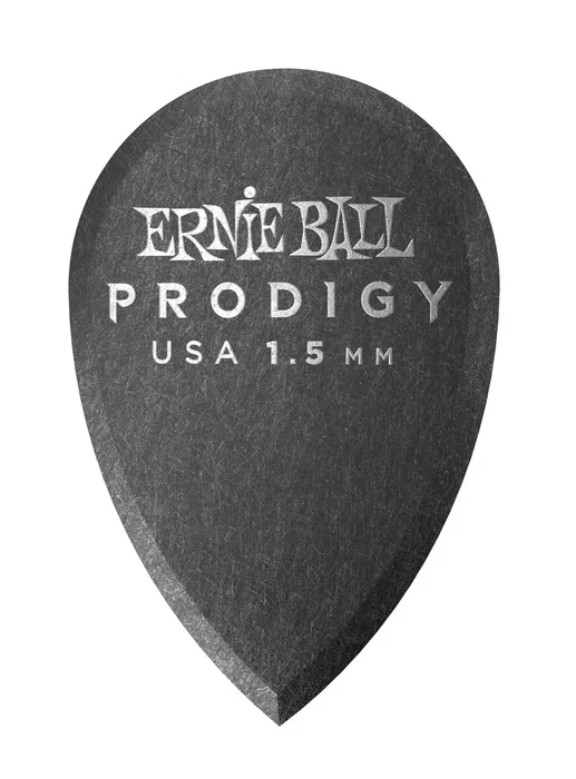 Ernieball Prodigy Negra Teardrop 1,5 Mm Púas de Guitarra - Pack 6 Unidades
