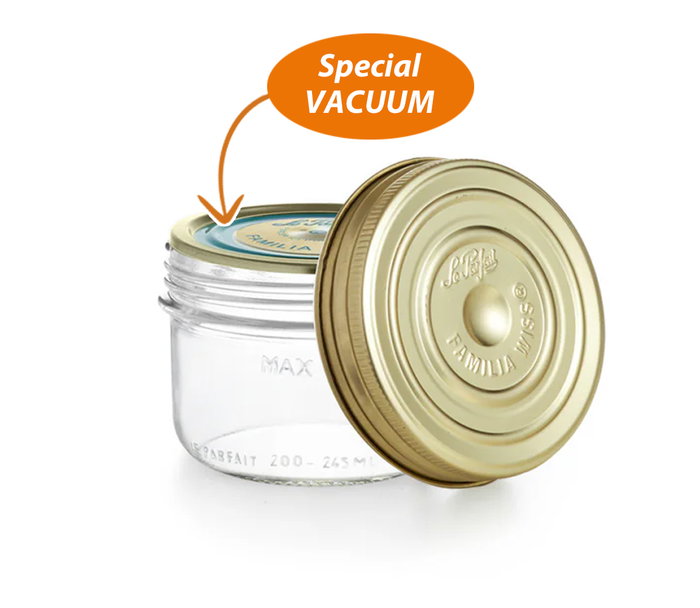 Le Parfait Tarro Hermético de Vidrio 200ml ø82mm WISS
