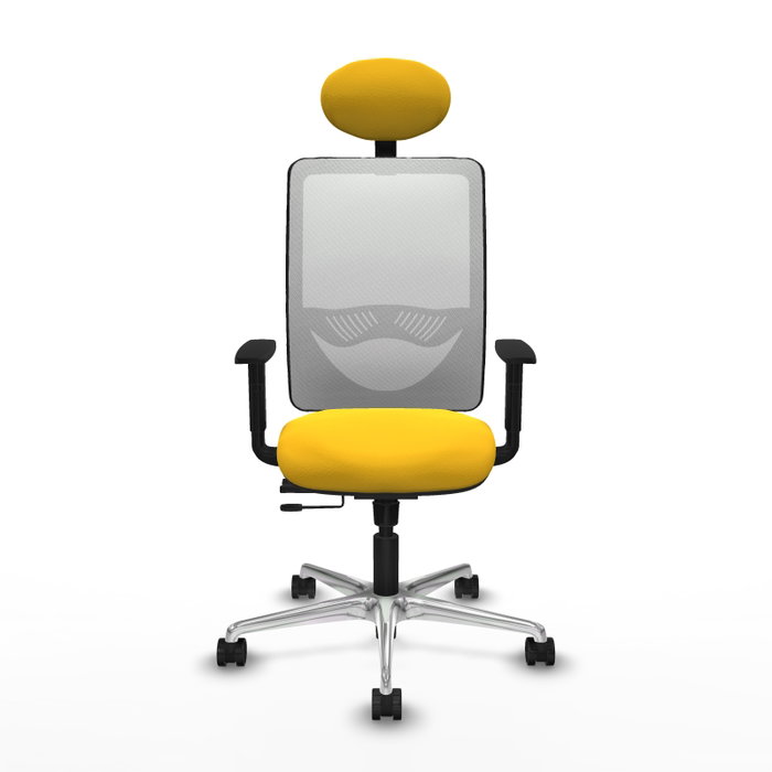 PIQUERAS Y CRESPO Silla de oficina Zulema con mecanismo Sincro/Traslack Amarillo y Blanco PIQUERAS Y CRESPO Silla de oficina Zulema con mecanismo Sincro/Traslack Amarillo y Blanco