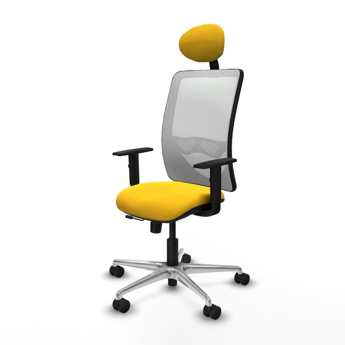 PIQUERAS Y CRESPO Silla de oficina Zulema con mecanismo Sincro/Traslack Amarillo y Blanco PIQUERAS Y CRESPO Silla de oficina Zulema con mecanismo Sincro/Traslack Amarillo y Blanco