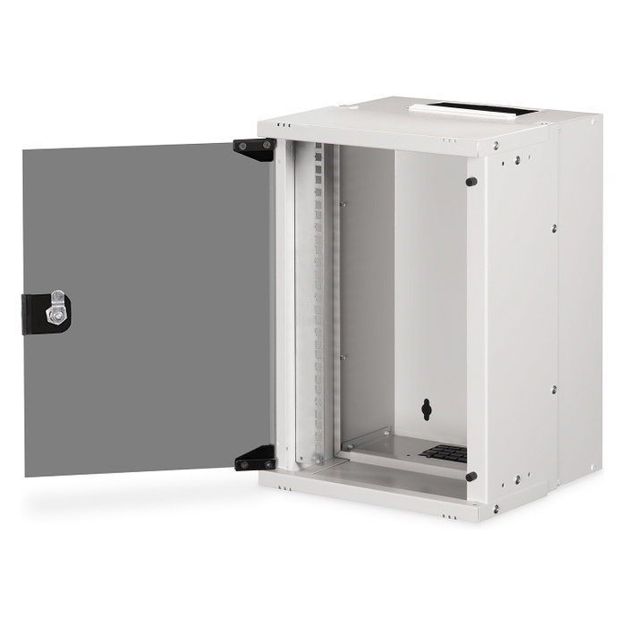Digitus Armario Rack SOHO PRO de Pared 9U Gris 460x315x300 mm IP20 - 10 pulgadas, Rieles Ajustables, Bloqueo, 60 kg de Capacidad