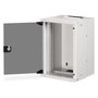 Digitus Armario Rack SOHO PRO de Pared 9U Gris 460x315x300 mm IP20 - 10 pulgadas, Rieles Ajustables, Bloqueo, 60 kg de Capacidad