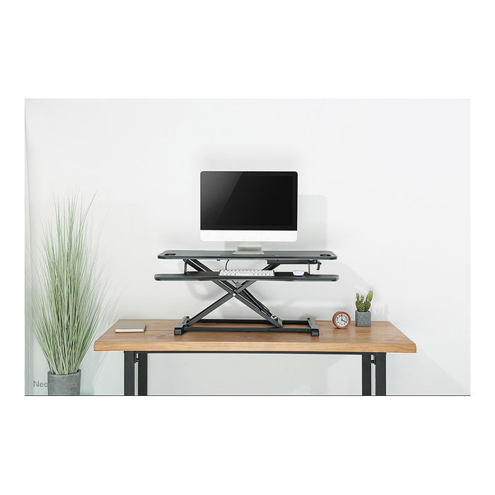 Newstar Neomounts Sitz-Steh-Arbeitsplatz Soporte Ajustable de Pie para Escritorio 15 kg de Carga, NS-WS300BLACK Newstar Neomounts Sitz-Steh-Arbeitsplatz Soporte Ajustable de Pie para Escritorio 15 kg de Carga, NS-WS300BLACK