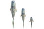 DKD Home Decor Set de 3 Piezas de Decoración de Pared de Metal con Diseño de Ballena, Azul y Multicolor