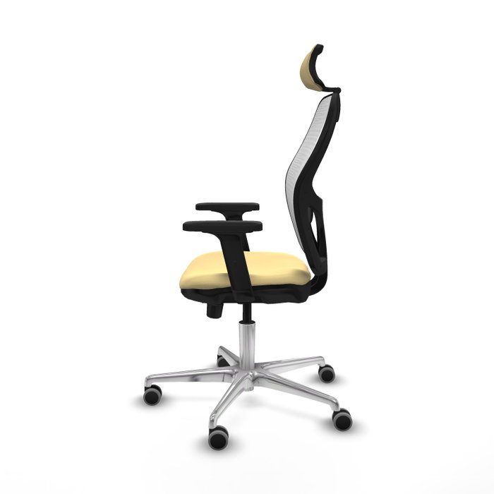 PIQUERAS Y CRESPO Silla de oficina Jorquera con mecanismo Sincro/Traslack, Crema y Blanco PIQUERAS Y CRESPO Silla de oficina Jorquera con mecanismo Sincro/Traslack, Crema y Blanco