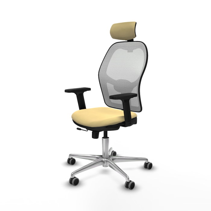 PIQUERAS Y CRESPO Silla de oficina Jorquera con mecanismo Sincro/Traslack, Crema y Blanco PIQUERAS Y CRESPO Silla de oficina Jorquera con mecanismo Sincro/Traslack, Crema y Blanco