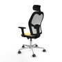 PIQUERAS Y CRESPO Silla de oficina Jorquera con mecanismo Sincro/Traslack, Crema y Blanco