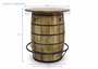 DKD Home Decor Mesa Bar Vintage 90 x 101 x 90 cm Mango y Metal
