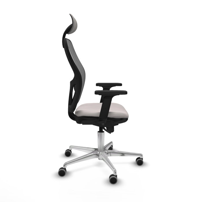 PIQUERAS Y CRESPO Silla de oficina Jorquera con mecanismo Sincro, Blanco y Gris