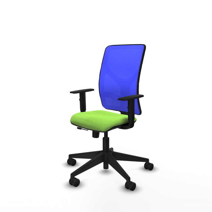 PIQUERAS Y CRESPO Silla de oficina Motilla con mecanismo Sincro/Traslack, Tela Pistacho y Malla Azul PIQUERAS Y CRESPO Silla de oficina Motilla con mecanismo Sincro/Traslack, Tela Pistacho y Malla Azul