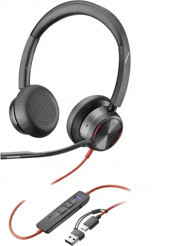 Poly Auriculares Blackwire 8225 con certificación Microsoft Teams, Cancelación de Ruido Activa (ANC), USB-C + Adaptador, 8X225AA Poly Auriculares Blackwire 8225 con certificación Microsoft Teams, Cancelación de Ruido Activa (ANC), USB-C + Adaptador, 8X225AA
