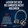 Poly Blackwire 8225 Auriculares Estéreo USB-C con Certificación Microsoft Teams y Adaptador USB-C/A, Negro