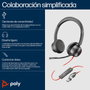 Poly Blackwire 8225 Auriculares estéreo USB-C con certificación Microsoft Teams y adaptador USB-C/A, Negro