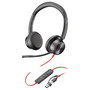 Poly Blackwire 8225 Auriculares estéreo USB-C con certificación Microsoft Teams y adaptador USB-C/A, Negro