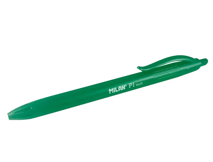 Milan Boligrafo P1 Retractil Touch Verde 1 mm