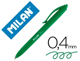 Milan Boligrafo P1 Retractil Touch Verde 1 mm