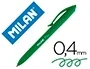 Milan Boligrafo P1 Retractil Touch Verde 1 mm
