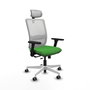 PIQUERAS Y CRESPO Silla de oficina Haches Verde y Blanco con Mecanismo Sincro/Traslack