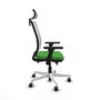 PIQUERAS Y CRESPO Silla de oficina Haches Verde y Blanco con Mecanismo Sincro/Traslack