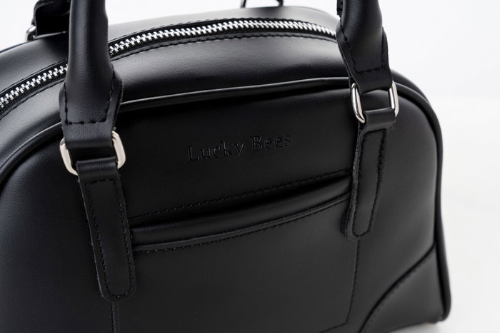 Lucky Bees Bolso 1282 Cuero Polivinilo Negro