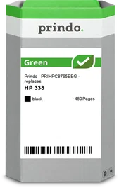 Prindo Green Cartucho de tinta negro compatible con HP 338