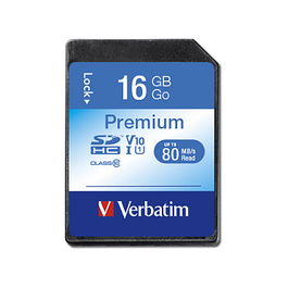 Verbatim Tarjeta MicroSDHC Premium 16GB Clase 10 80MB/s