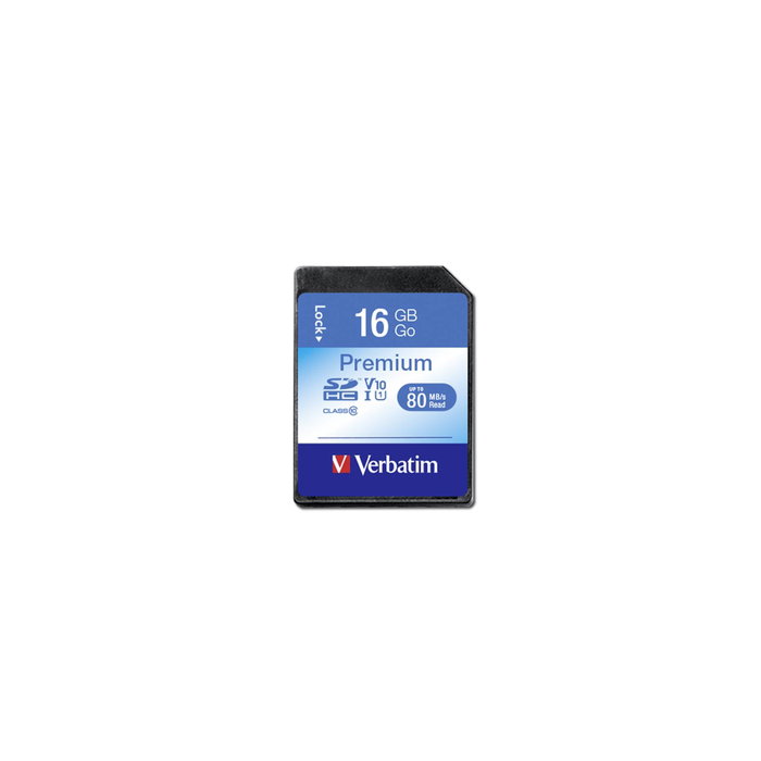 Verbatim Tarjeta SDHC Premium de 16 GB Clase 10 Verbatim Tarjeta SDHC Premium de 16 GB Clase 10