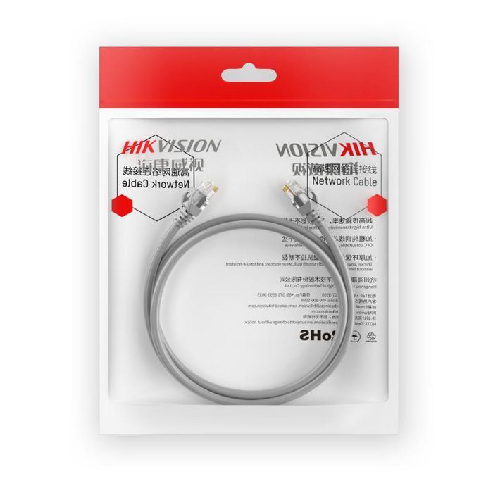 Hikvision CAT6 U/UTP 24AWG CU 0.5 m Gris Cable de Red Ethernet