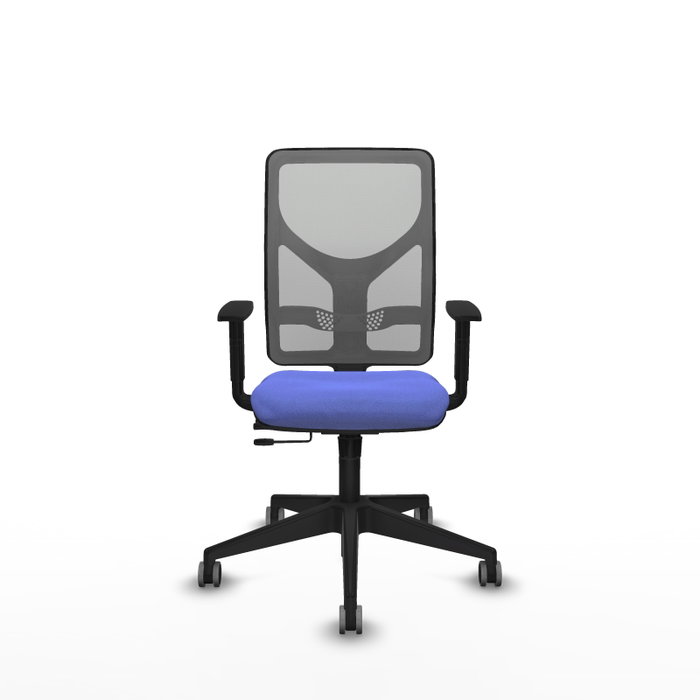 PIQUERAS Y CRESPO Silla de oficina Motilla con mecanismo Sincro/Traslack, Azul claro y Gris