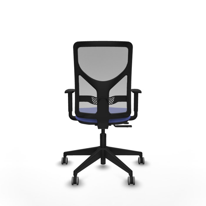PIQUERAS Y CRESPO Silla de oficina Motilla con mecanismo Sincro/Traslack, Azul claro y Gris