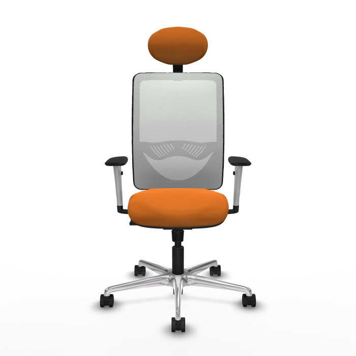 PIQUERAS Y CRESPO Silla de oficina Zulema Naranja y Blanco