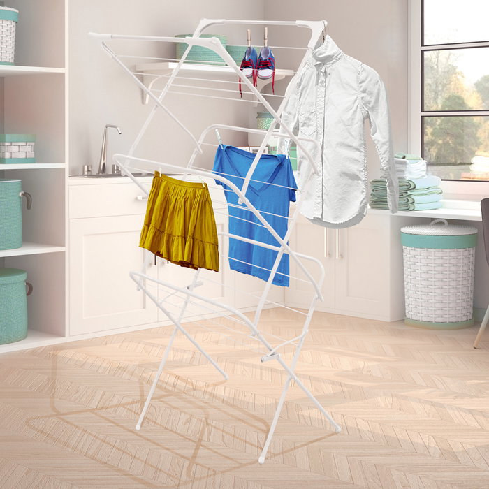 Je cherche une Idee Tendedero Acordeón 10 M Ma Petite Buand, Plegado 50x72 cm, Desplegado 48x44 cm, Altura 139 cm