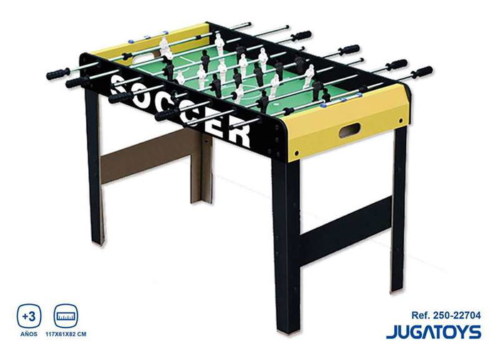 Futbolín madera incluye 2 bolas y marcadores de puntuación 117x61x82cm