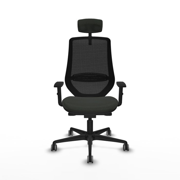 PIQUERAS Y CRESPO Silla de oficina Mardos con mecanismo Sincro/Traslack, Negro