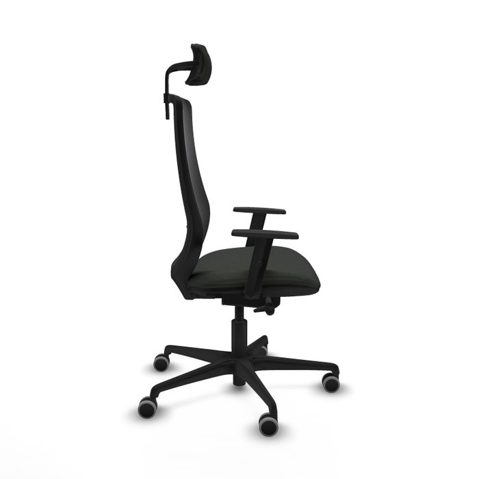 PIQUERAS Y CRESPO Silla de oficina Mardos con mecanismo Sincro/Traslack, Negro