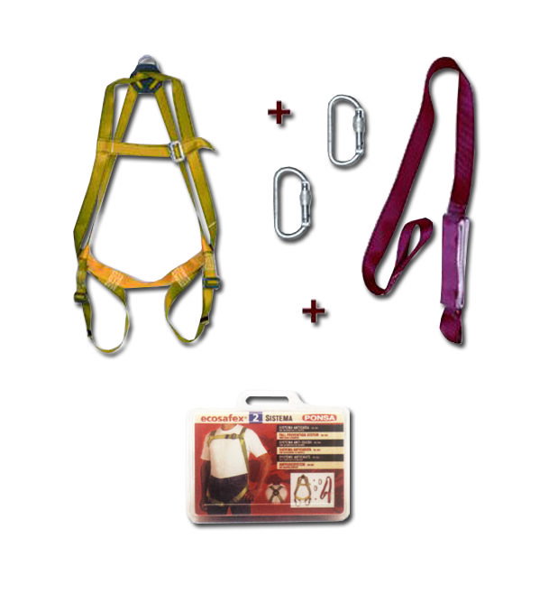 BAJA PONSA ECOSAFEX 2 Sistema de Protección (Arnés, Absorbedor y 2 Mosquetones) inevitable BAJA PONSA ECOSAFEX 2 Sistema de Protección (Arnés, Absorbedor y 2 Mosquetones) inevitable
