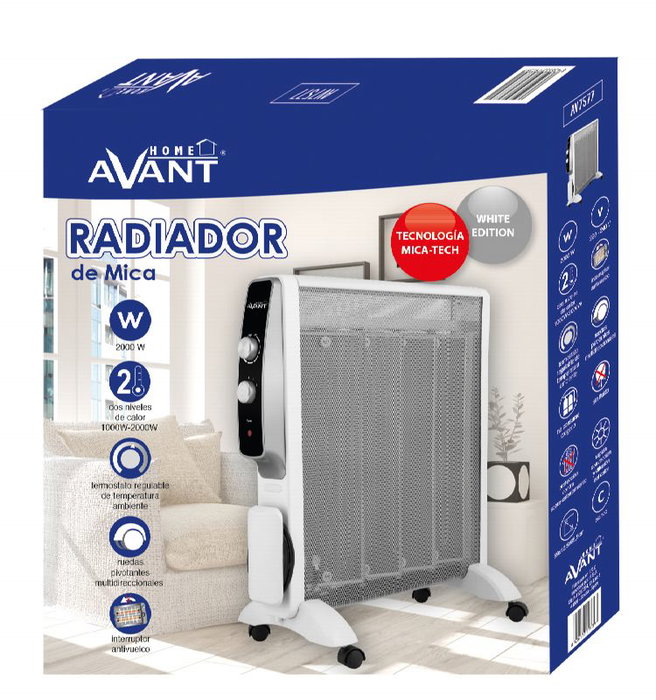 AVANT RADIADOR DE MICA AVANT 2000W MICA-TECH WHITE EDITION