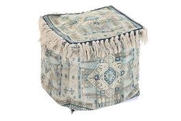 DKD Home Decor Cojin Suelo Estilo Arabe Azul Beige 40 x 40 x 40 cm