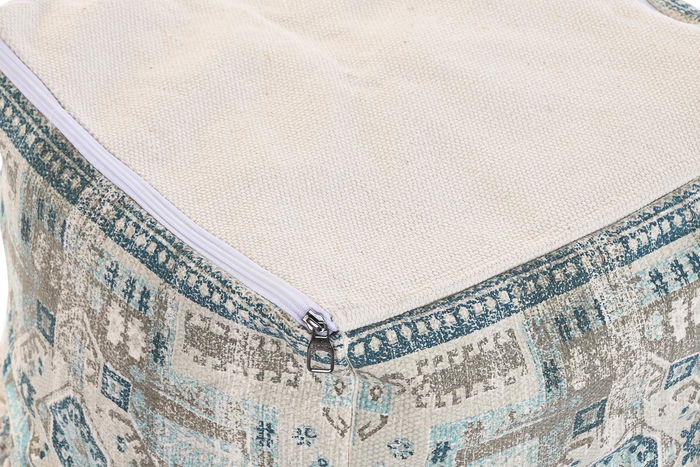 DKD Home Decor Cojin Suelo Estilo Arabe Azul Beige 40 x 40 x 40 cm